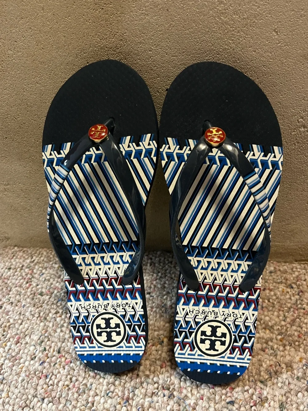 🆕 Tory Burch Geometric T Flip Flops